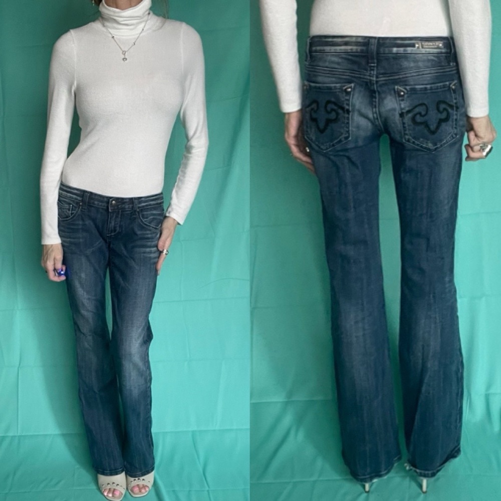 Re-Rock For Express Size 4 Regular Boot Cut Jeans - image 1